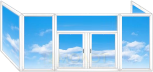 Балконна рама в сталінку з фрамугою