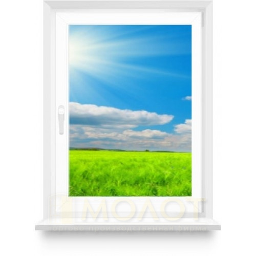 Поворотно-відкидне пластикове вікно, 900мм х 1400мм