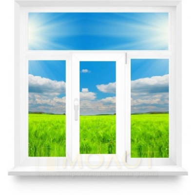 Тристулкове вікно, з однією активною стулкою, 1700мм х 1900мм