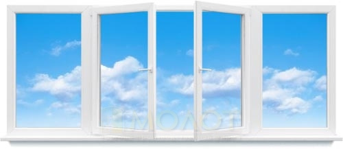 Балконная рама 2800х1400, косой балкон